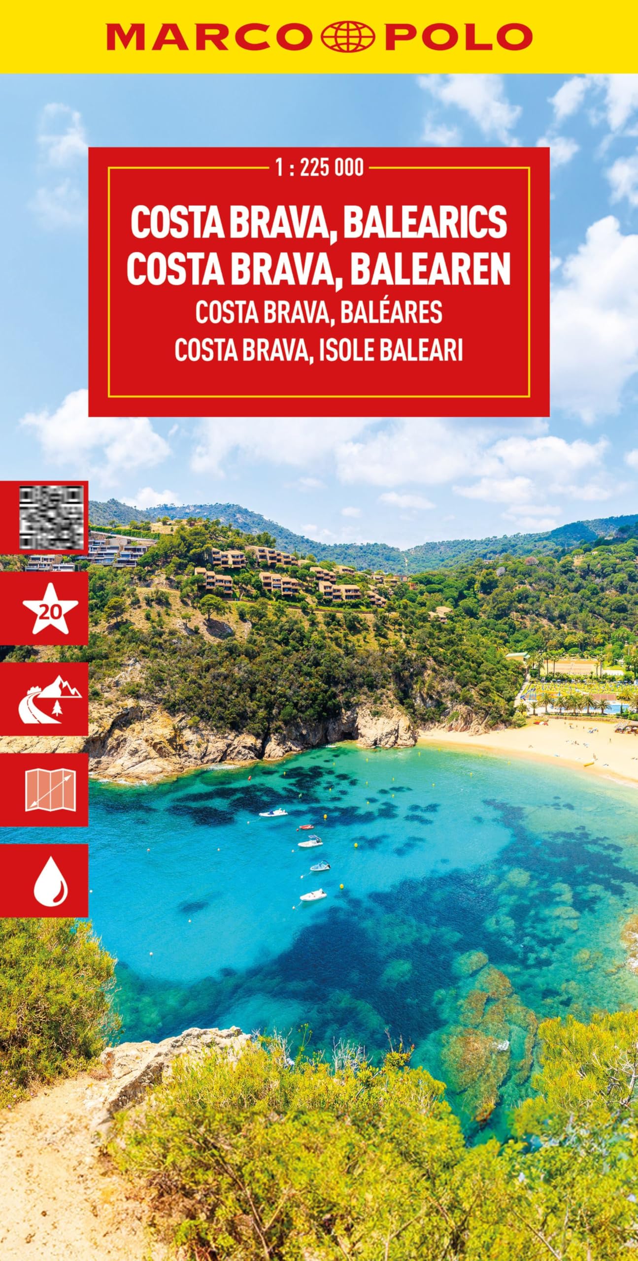 MARCO POLO Reisekarte Costa Brava, Balearen 1:225.000: Pyrenäen Ost, Andorra, Perpignan, Barcelona, Mallorca, Ibiza, Formentera, Menorca - ... und digitaler Erweiterung (Marco Polo Maps)