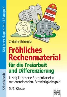 Brigg: Mathematik: Fröhliches Rechenmaterial für die Freiarbeit und Differenzierung: Lustig illustrierte Rechenkarteien mit ansteigendem Schwierigkeitsgrad. Kopiervorlagen mit Lösungen
