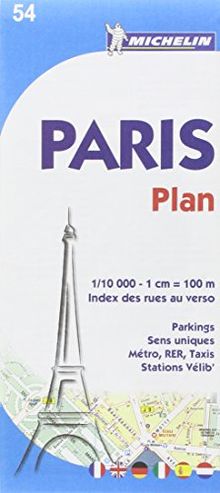 Paris : plan : index des rues au verso