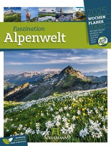 Faszination Alpenwelt - Wochenplaner Kalender 2025, Wandkalender im Hochformat (25x33 cm) - Wochenkalender mit Rätseln und Sudokus auf der Rückseite