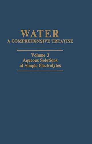 Aqueous Solutions of Simple Electrolytes (Water)