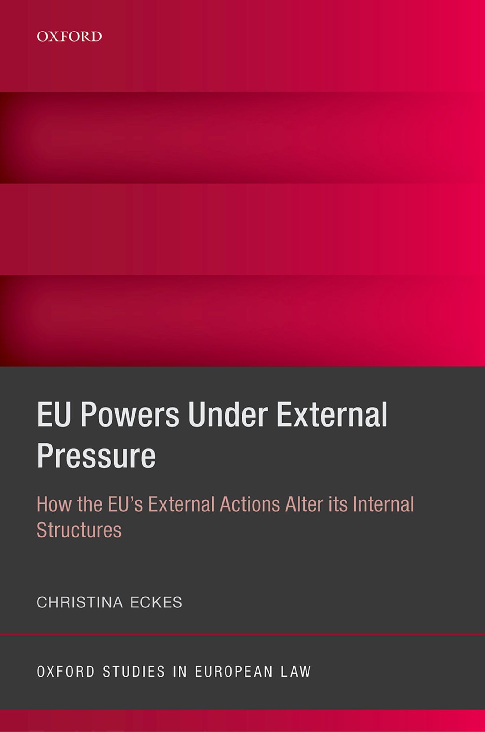 Eu Powers Under External Pressure: How the Eu's External Actions Alter Its Internal Structures (Oxford Studies in European Law)