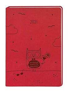 Terminplaner Lederlook A6 "Rot" 2021