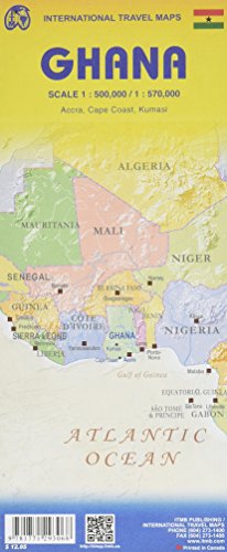 Topographische Karte Ghana 1 : 570.000