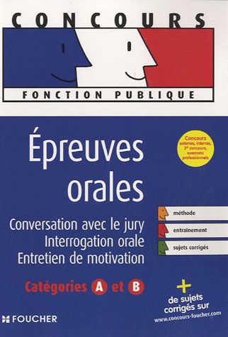 Epreuves Orales Catégories A Et B : Conversation Avec Le Jury, Interrogation Orale, Entretien De Motivation