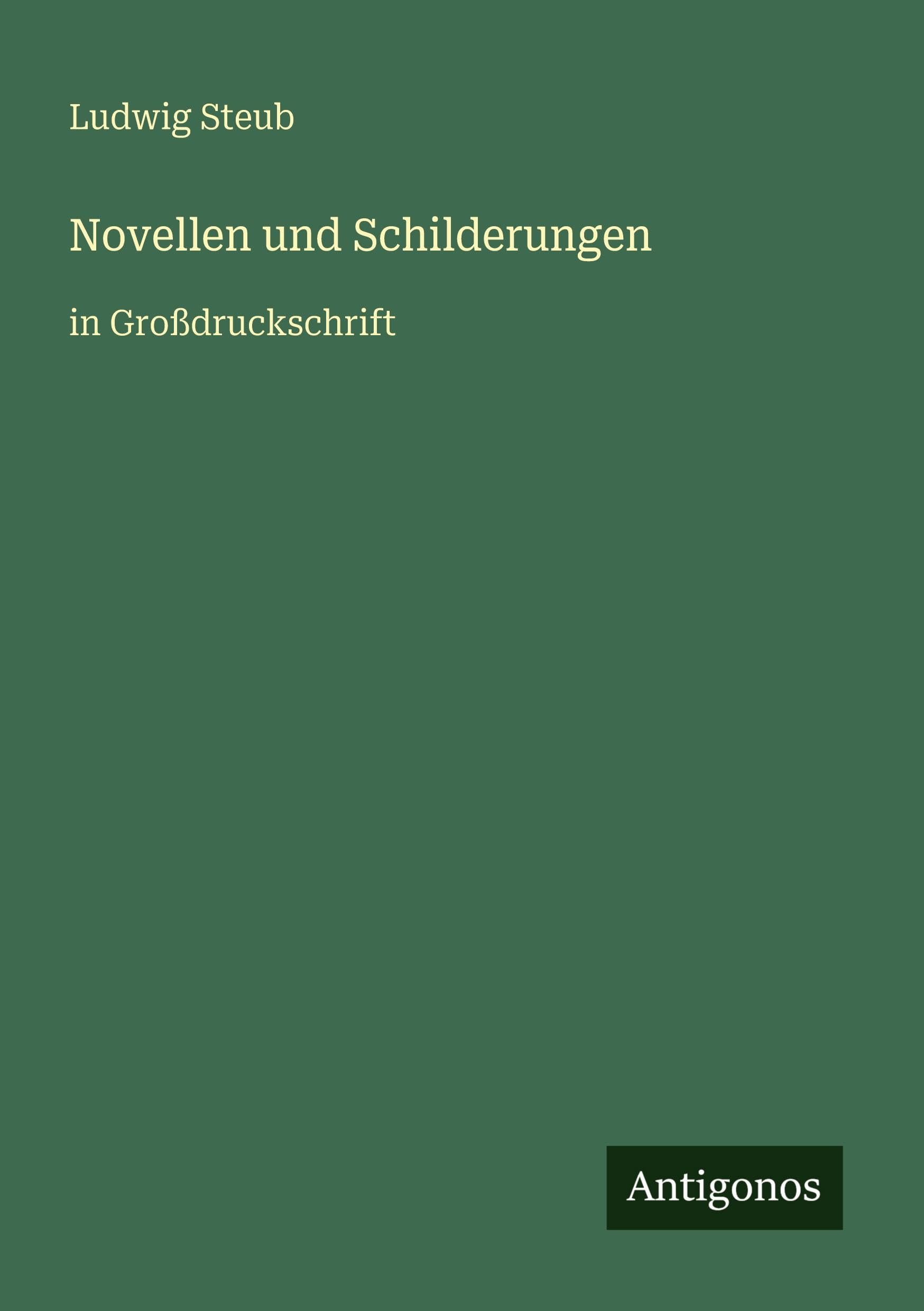 Novellen und Schilderungen: in Großdruckschrift