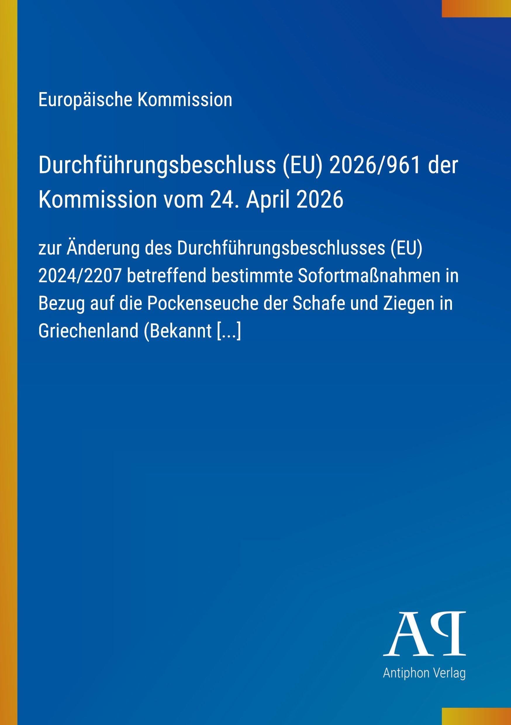 Durchführungsbeschluss (EU) 2026/961 der Kommission vom 24. April 2026
