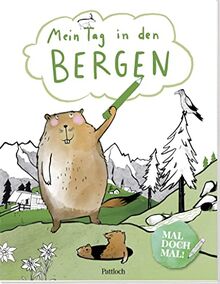 Mal doch mal! - Mein Tag in den Bergen: Ausmalbuch für Kinder ab 4 Jahre (Geschenke für Kindergarten-Kinder)