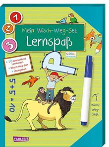 Schlau für die Schule: Mein Wisch-Weg-Set: Lernspaß: 10 abwischbare Lernkarten, Wisch-Weg-Stift und Übungsheft