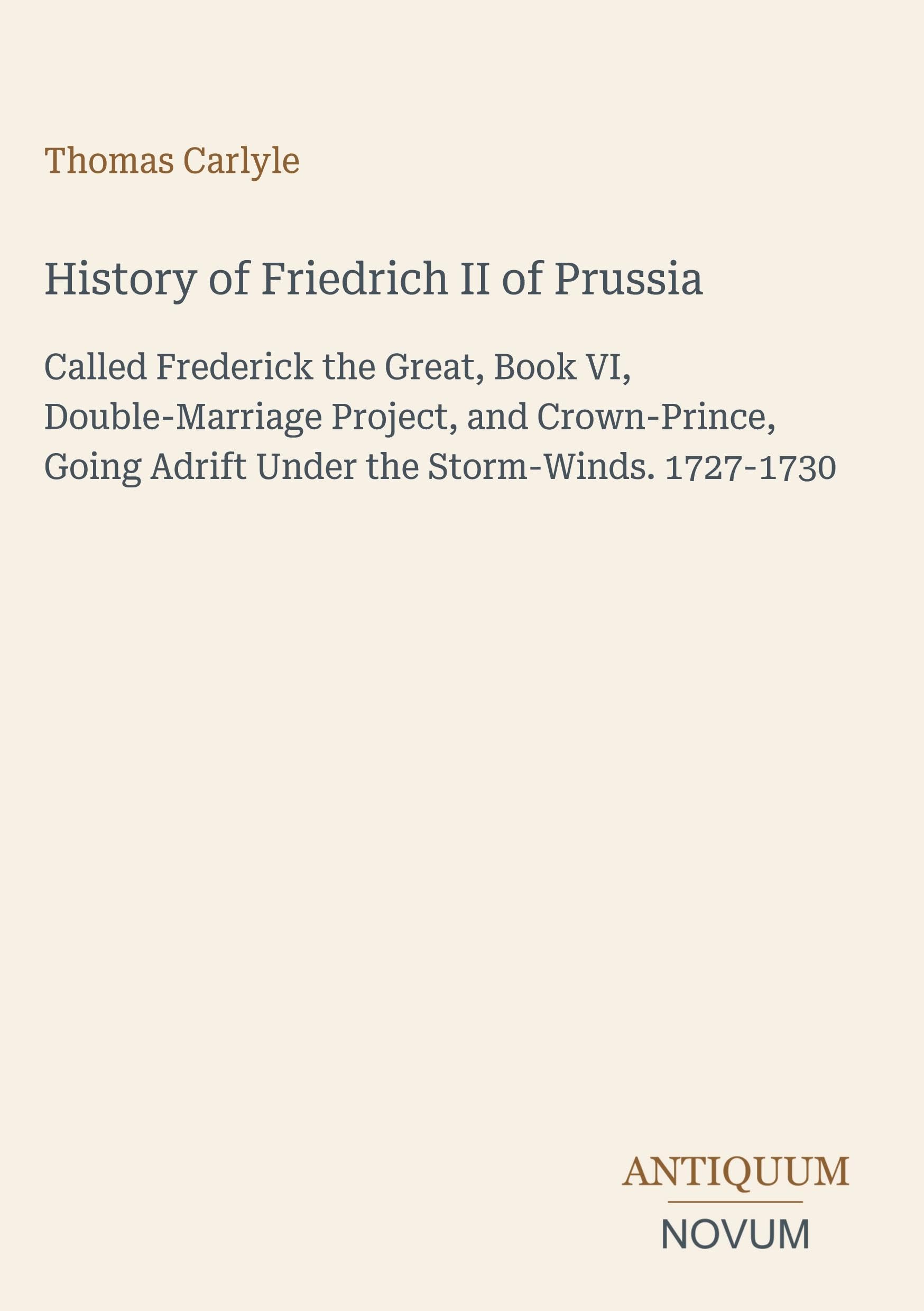 History of Friedrich II of Prussia