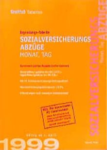 Stollfuß Tabellen, Ergänzungs-Tabelle Sozialversicherungsabzüge Monat/Tag, bundesweite Ausgabe (außer Sachsen), m. CD-ROM (Stollfuss-Tabellen)