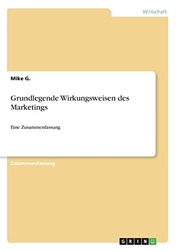 Grundlegende Wirkungsweisen des Marketings: Eine Zusammenfassung