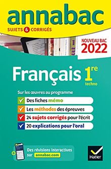 Français 1re techno : nouveau bac 2022