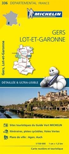 Carte Gers, Lot-et-Garonne Michelin