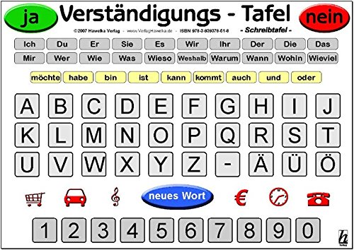 Verständigungs-Tafel - Schreibtafel (laminiert)