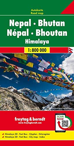 freytag & berndt Auto + Freizeitkarten   AK 224   Freytag & Berndt Nepal - Bhutan Autokarte 1800000 Karte (im Sinne von Landkarte)