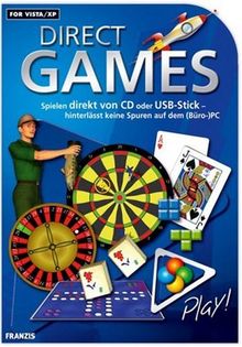 Direct Games, CD-ROM Spielen direkt von CD oder USB-Stick - hinterlässt keine Spuren auf dem (Büro-)PC. Für Windows Vista / XP