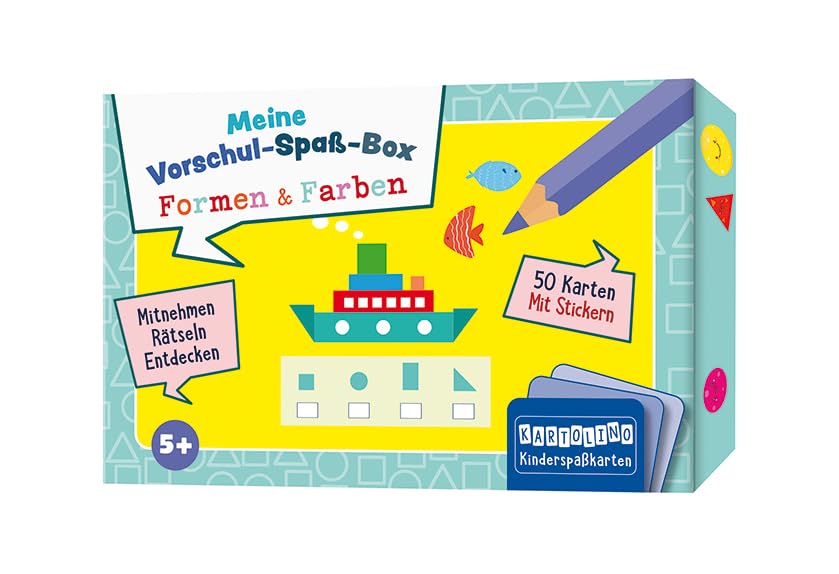 Meine Vorschul-Spaß-Box: Formen und Farben: Mitnehmen, rätseln, entdecken (KARTOLINO Kinderspaßkarten: Meine Vorschul-Spaß-Box)