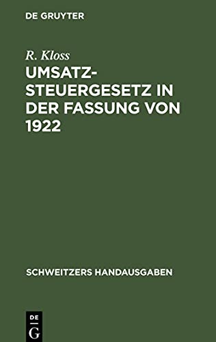 Umsatzsteuergesetz in der Fassung von 1922