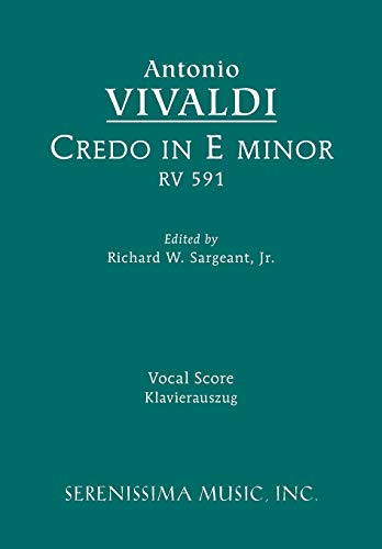 Credo in E minor, RV 591: Vocal Score