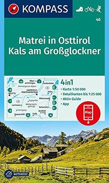 Matrei in Osttirol, Kals am Großglockner: 4in1 Wanderkarte 1:50000 mit Aktiv Guide und Detailkarten inklusive Karte zur offline Verwendung in der ... Skitouren. (KOMPASS-Wanderkarten, Band 46)