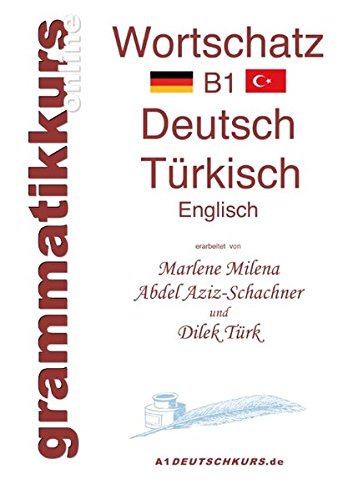 Wörterbuch Deutsch - Türkisch - Englisch Niveau B1: Lernwortschatz + Grammatik + Gutschrift: 10 Unterrichtsstunden per Internet für die ... aus der Türkei Niveau B1