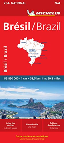Michelin Travel Publications Michelin Brasilien, Straßen- Und Tourismuskarte 1, 3.850.000 (Michelin Nationalkarten)