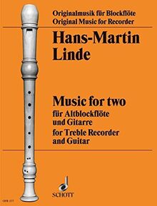 Music for two: Fingersatzbezeichnung der Gitarrenstimme von Konrad Ragossnig. Alt-Blockflöte und Gitarre. (Edition Schott)
