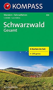 Schwarzwald Gesamt: Wanderkarten-Set in der Schutzhülle. GPS-genau. 1:50000 (KOMPASS-Wanderkarten, Band 888)