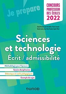 Sciences et techniques : écrit-admissibilité : concours professeur des écoles 2022