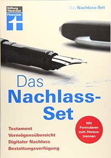 Das Nachlass-Set: Testament, Vermögensübersicht, Digitaler Nachlass, Bestattungsverfügung