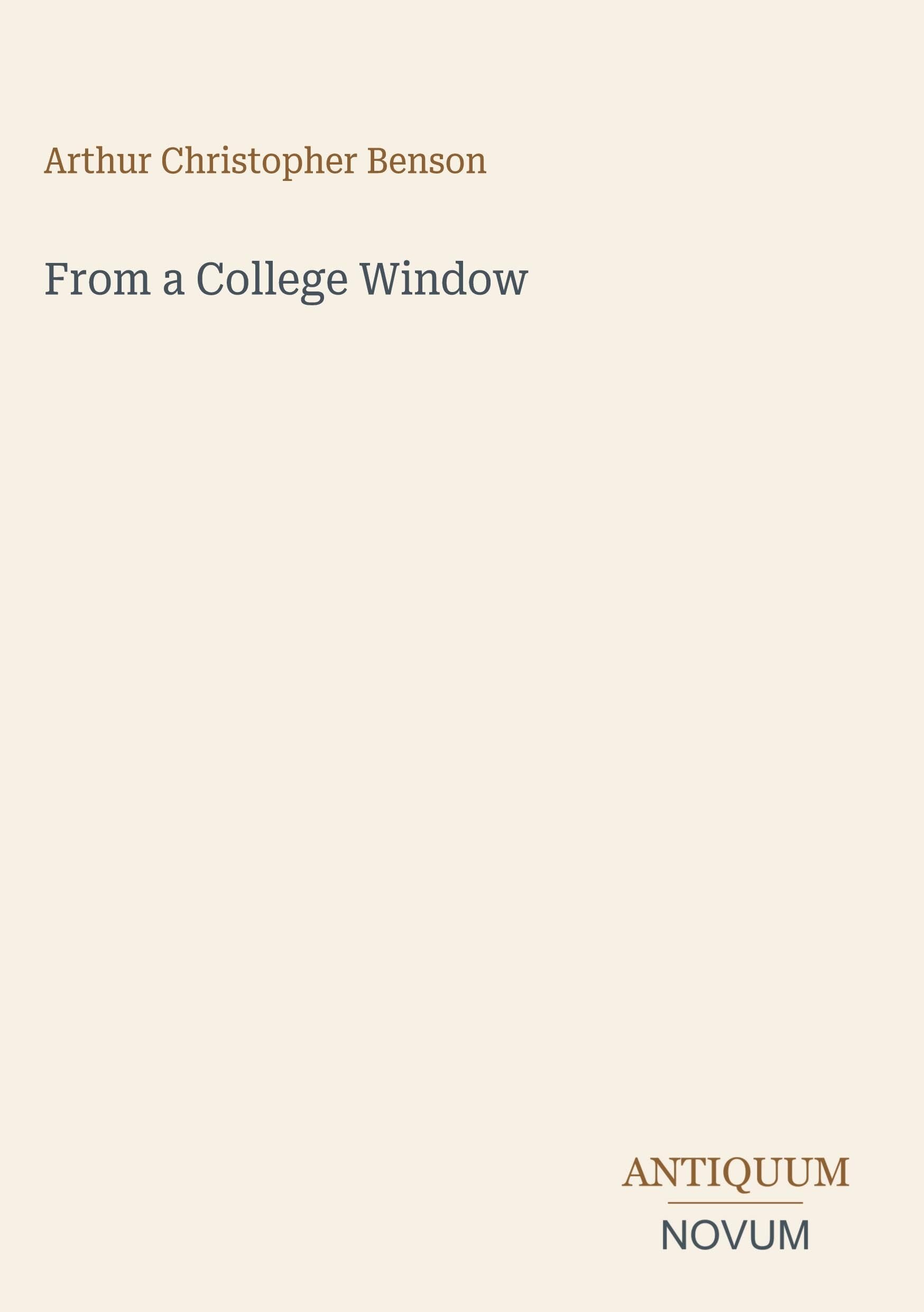 From a College Window