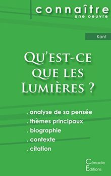 Fiche de lecture Qu'est-ce que les Lumières ? : De Emmanuel Kant (Analyse philosophique de référence et résumé complet)