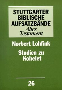 Stuttgarter Biblische Aufsatzbände, Altes Testament, Bd.26, Studien zu Kohelet