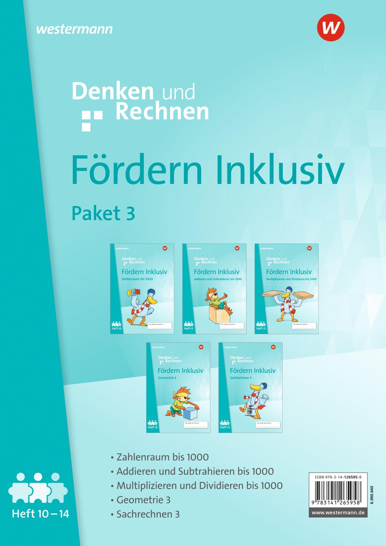 Fördern Inklusiv Hefte 10-14 im Paket Denken und Rechnen Ausgabe 2024