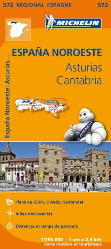 ASTURIAS , CANTABRIA 11572 CARTE ' REGIONAL ' MICHELIN KAART