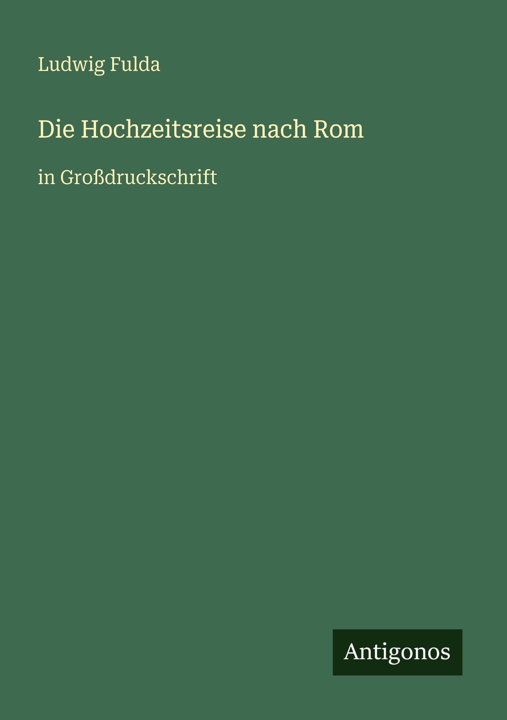 Die Hochzeitsreise nach Rom: in Großdruckschrift