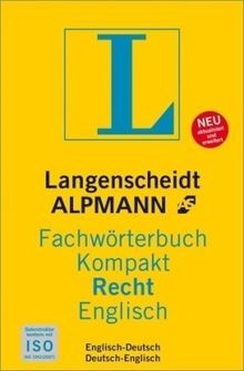 Langenscheidt Alpmann Fachwörterbuch Kompakt Recht, Englisch