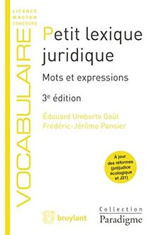 Petit lexique juridique : mots et expressions