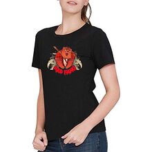 LIULOUHU Damen Red Fang Art T-Shirt for Women Round Neck Short Sleeve Tops
