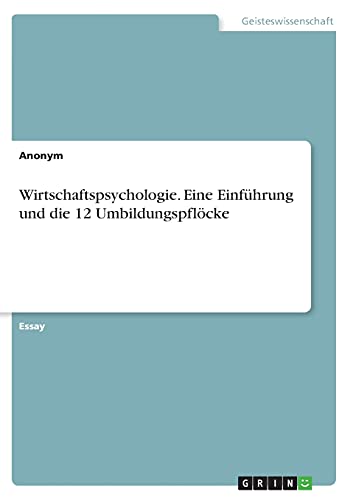 Wirtschaftspsychologie. Eine Einführung und die 12 Umbildungspflöcke
