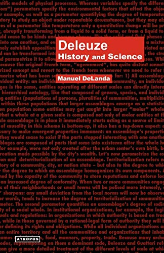 Manuel Delanda Deleuze, History And Science (Think Media Egs Media Philosophy Serie)
