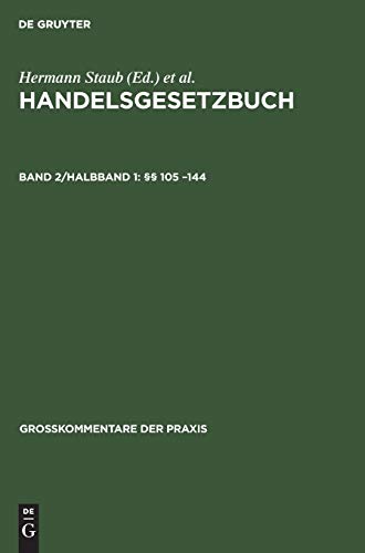 §§ 105 –144: Register für die Halbbände 1 und 2 (Großkommentare der Praxis)
