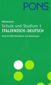 PONS Wörterbuch für Schule und Studium, Italienisch-Deutsch | Buch | Zustand gut