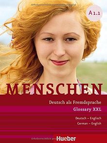 Menschen A1/1: Deutsch als Fremdsprache / Glossar XXL Deutsch-Englisch