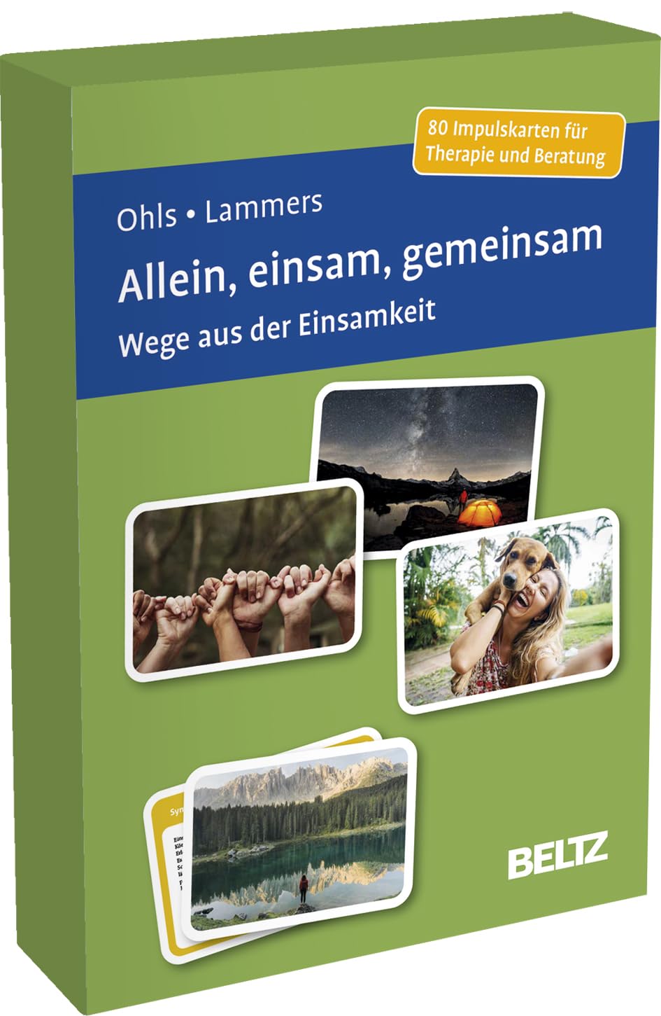 Allein, einsam, gemeinsam: Wege aus der Einsamkeit. 80 Impulskarten für Therapie und Beratung. Mit 20-seitigem Booklet in stabiler Box. Kartenformat 9,8 x 14,3 cm (Beltz Therapiekarten)