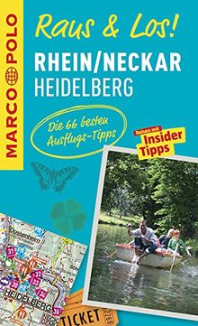 MARCO POLO Raus & Los! Rhein/Neckar, Heidelberg: Guide und große Erlebnis-Karte in praktischer Schutzhülle