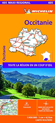 OCCITANIE, France - Michelin Maxi Regional Map 605 (France Maxi Regional)