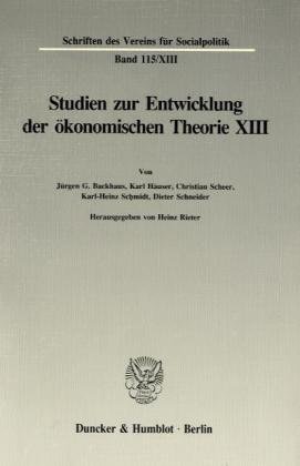 Deutsche Finanzwissenschaft zwischen 1918 und 1939.: Studien zur Entwicklung der ökonomischen Theorie XIII. (Schriften des Vereins für Socialpolitik)