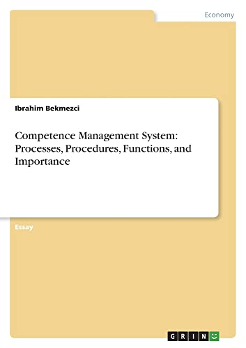 Competence Management System: Processes, Procedures, Functions, and Importance